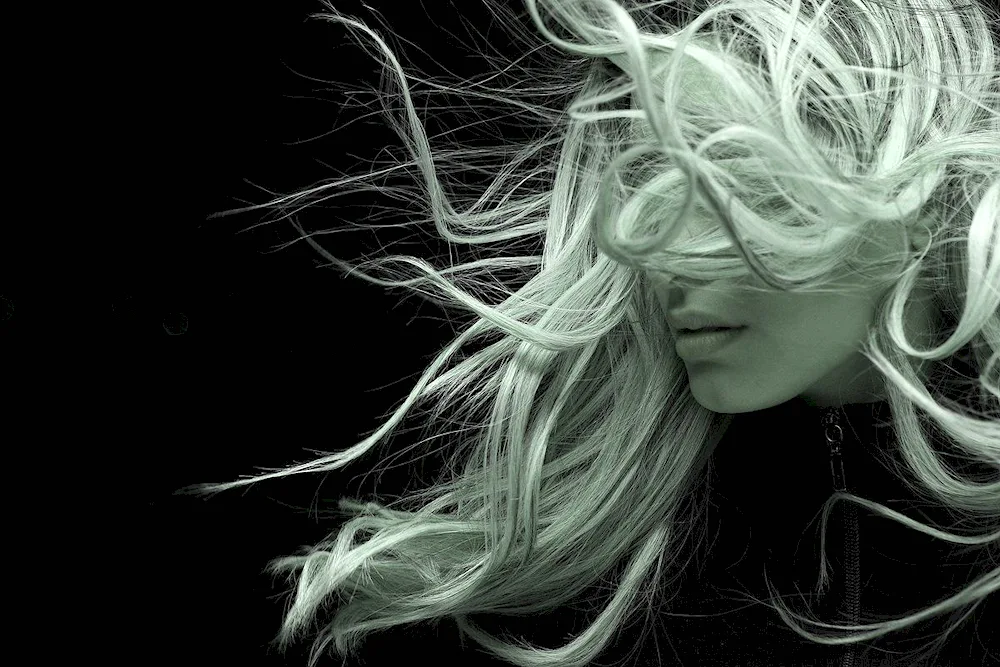 Girl with wavy hair