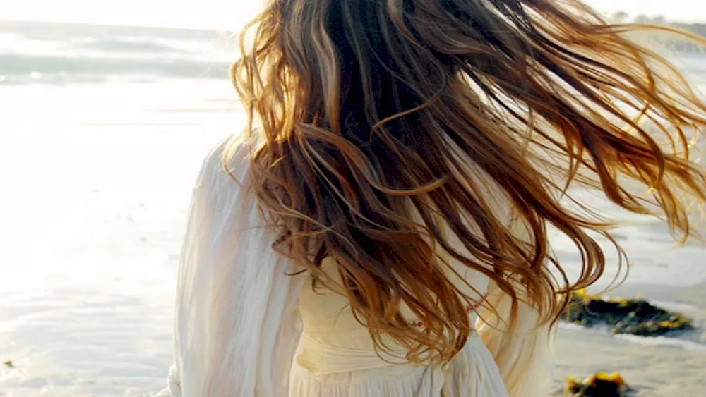 Girl with wavy hair