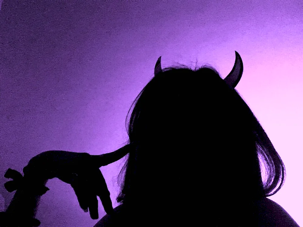 Girl with horns