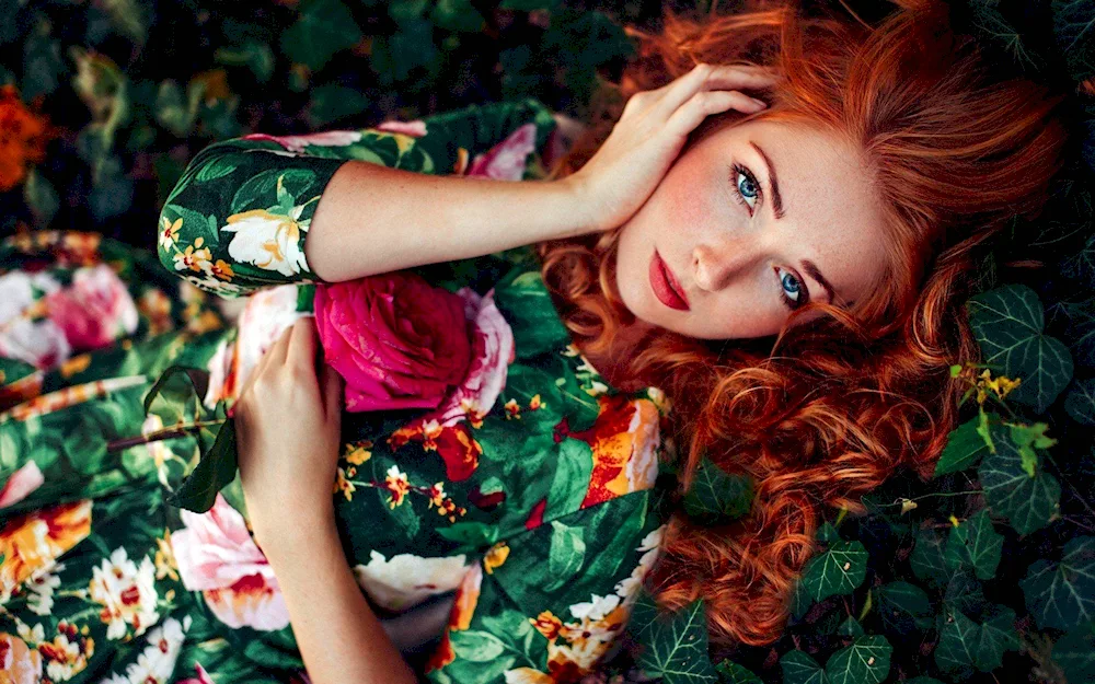 Girl with red hair