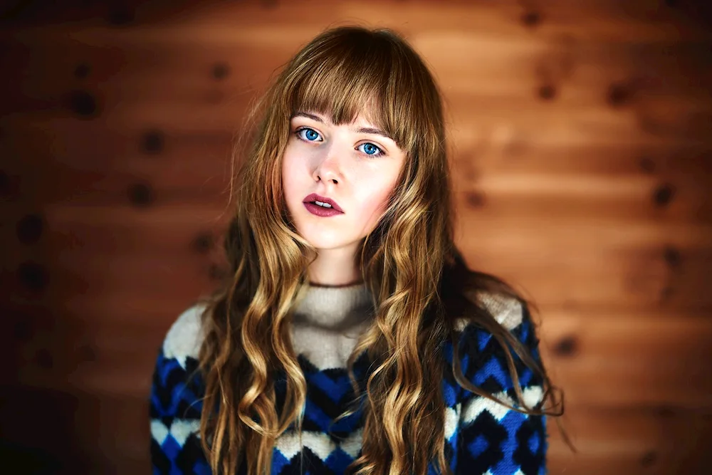 Girl with blue eyes