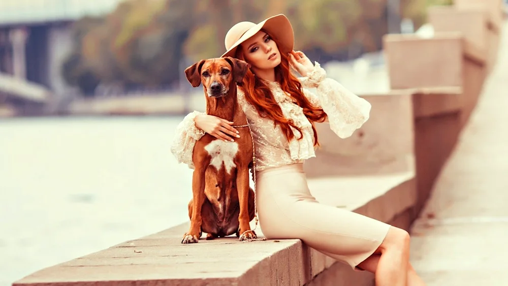 Irina Shayk with Doberman