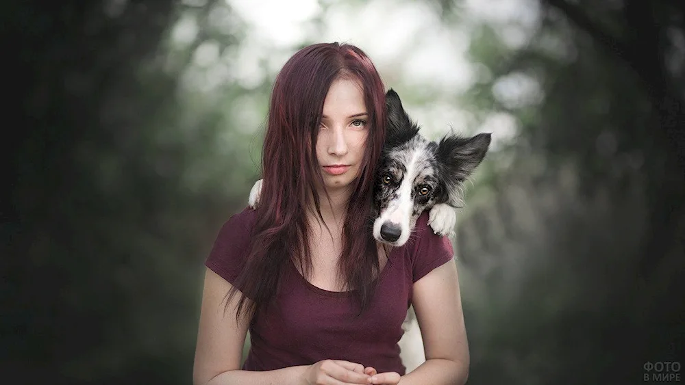 Girl with a dog