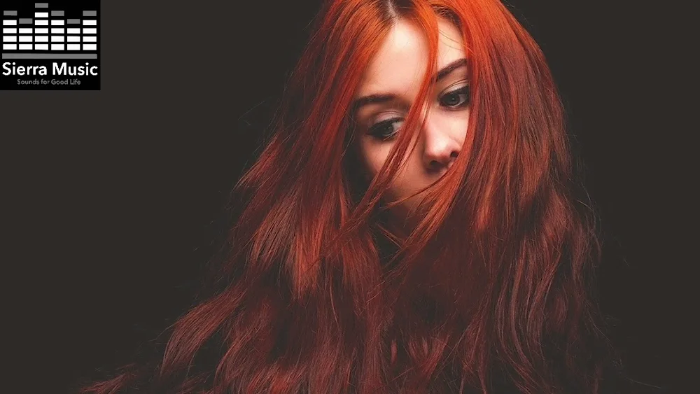 Girl with dark red hair