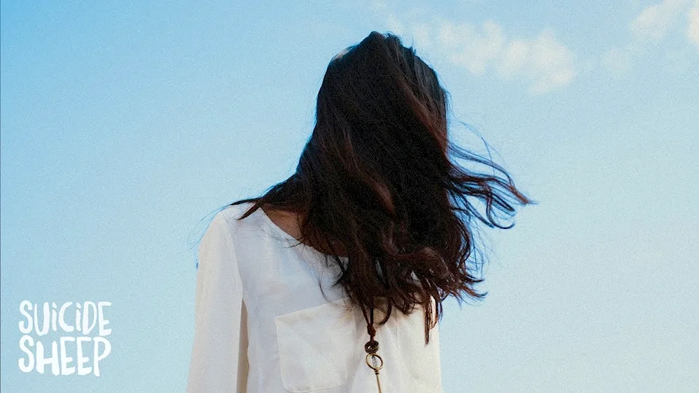Girl with dark hair hair