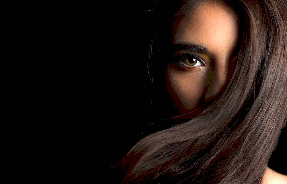 Dark chocolate girl with dark hair