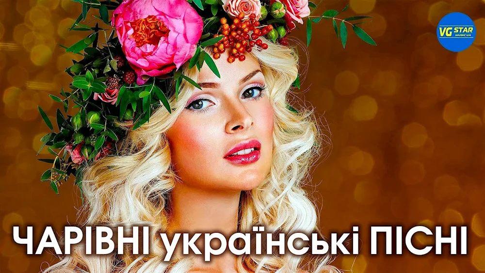 Girl with wreath of flowers