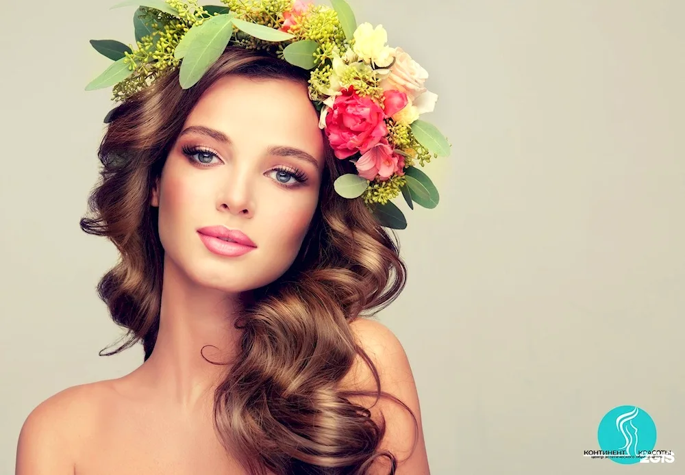 Woman with wreath