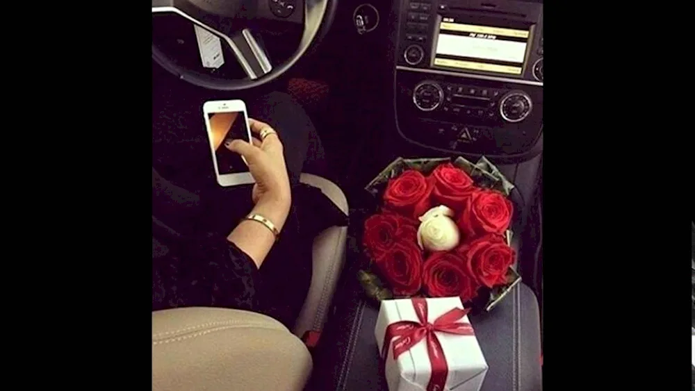 Rose on the windscreen