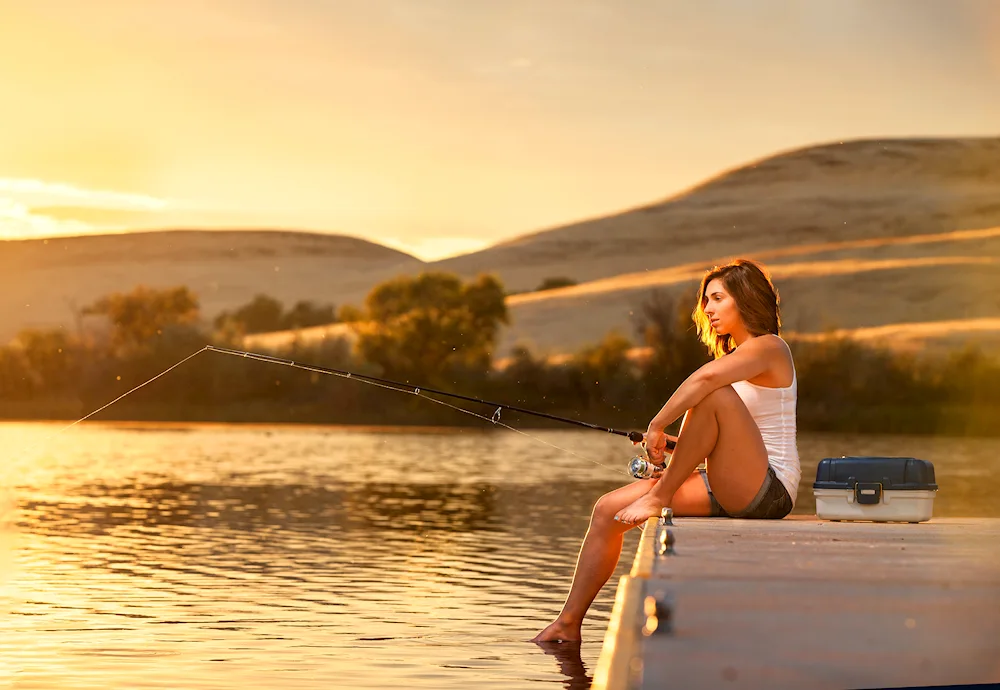 Girl with a rod
