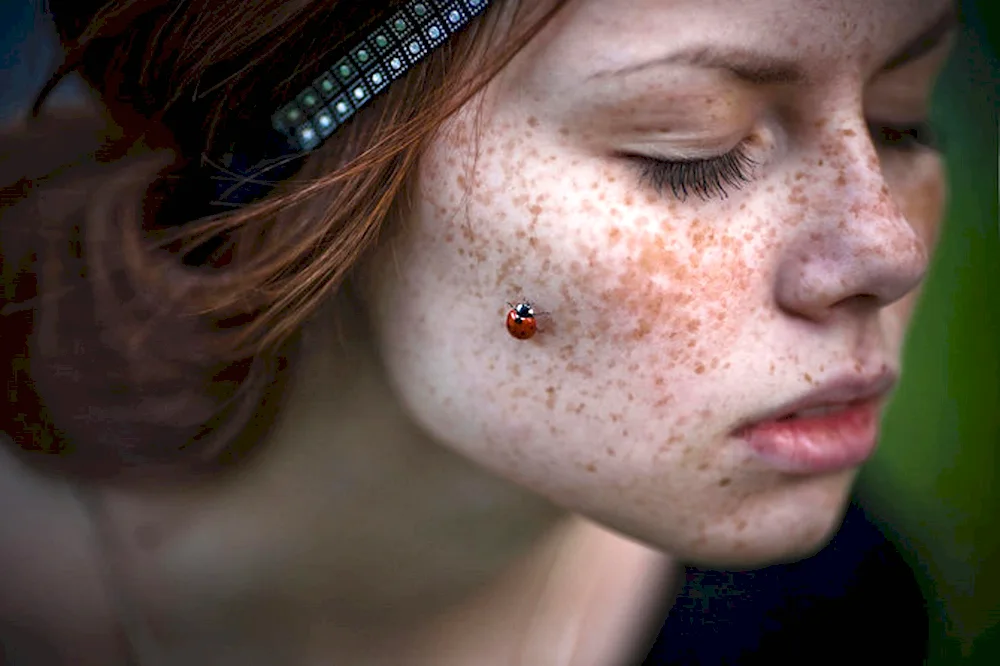 Little girl with freckles