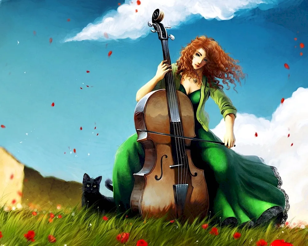 Girl with cello