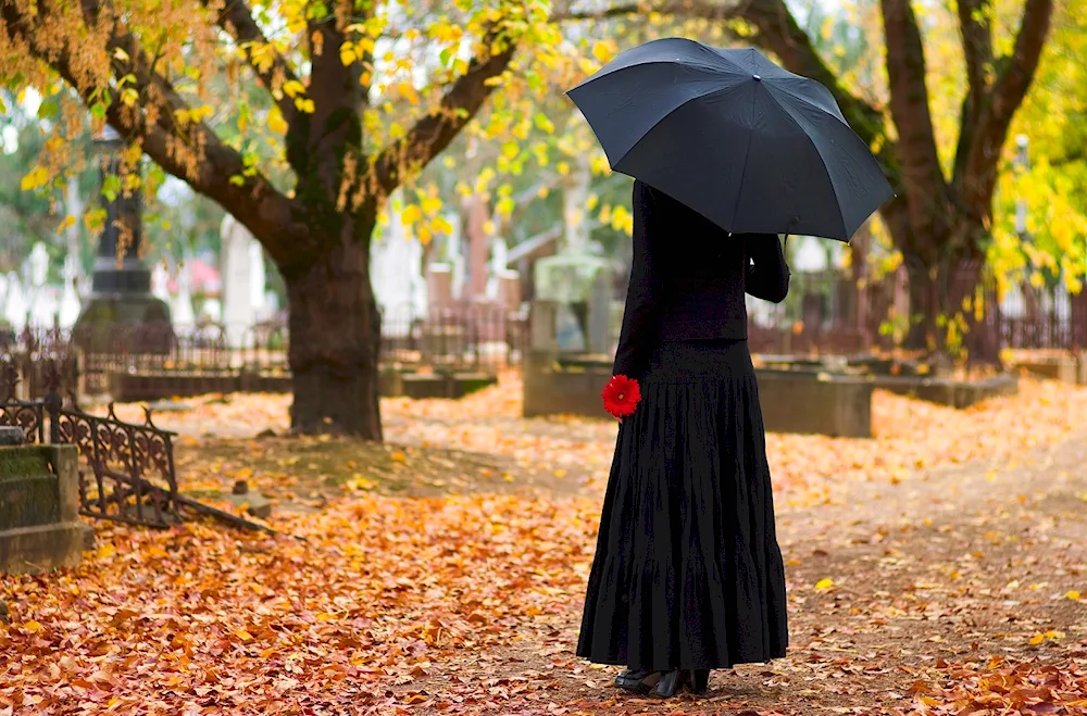 Woman in mourning