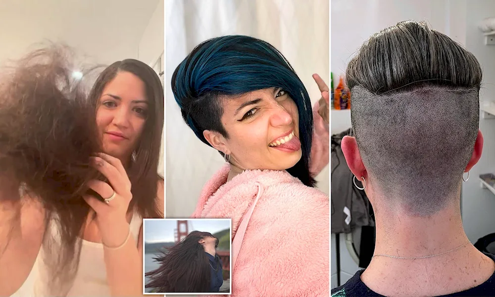 Girl shaves off her hair