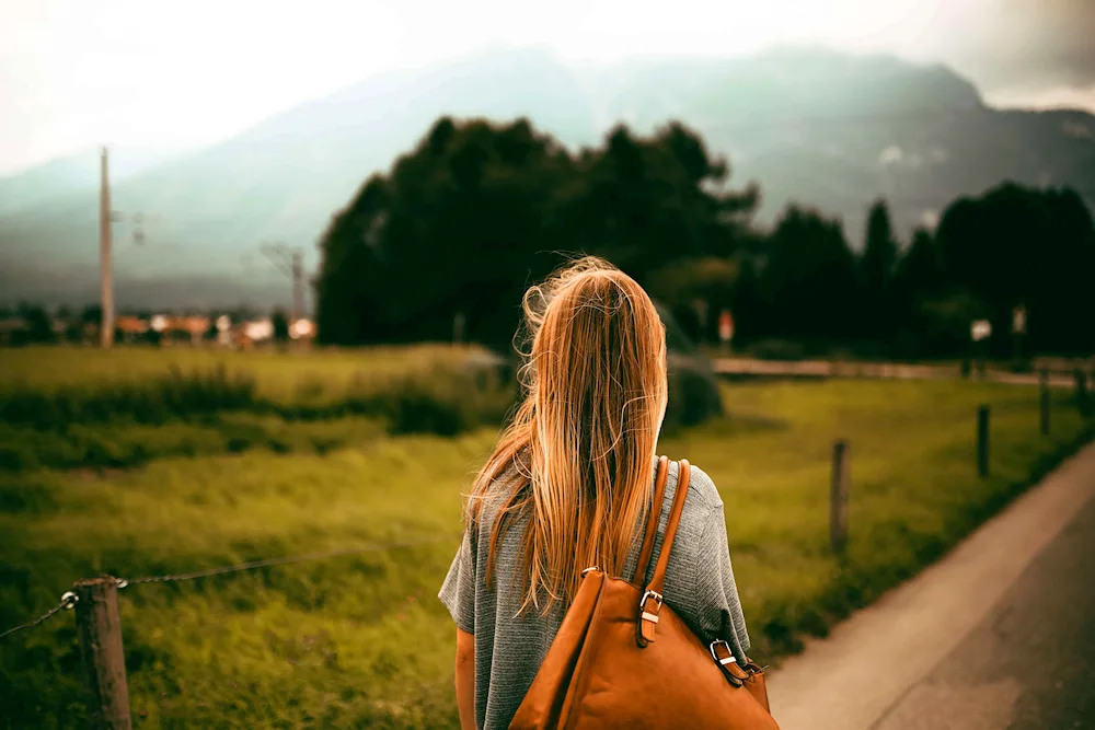 Girl with back