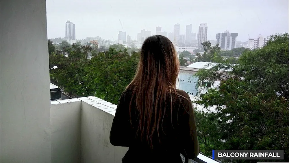 Girl at the balcony