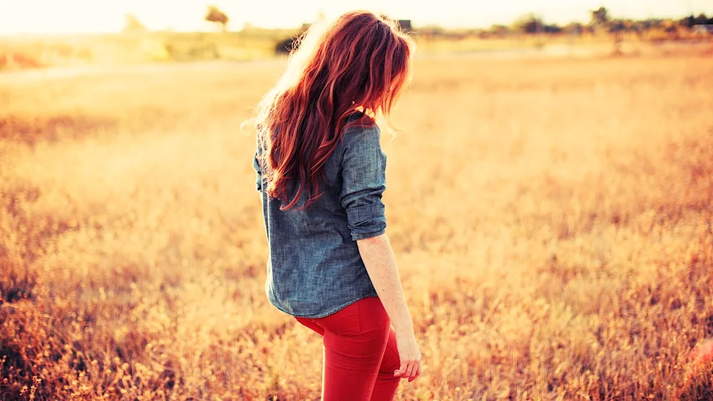 Girl at sunset