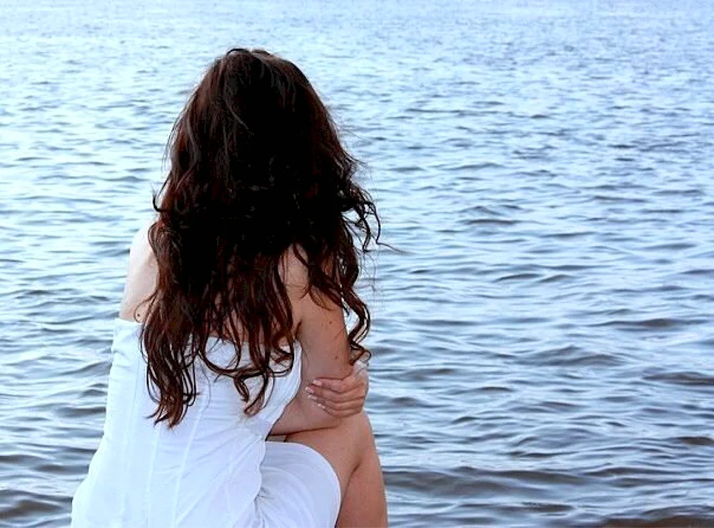 Girl with long black hair