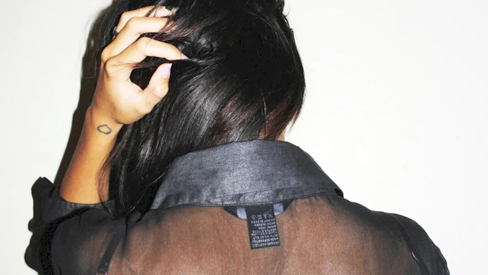 Girl with a bob from the back. back