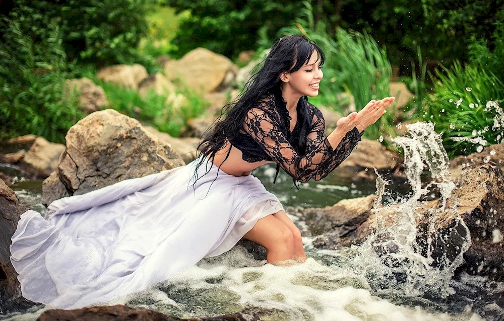 Girl at the river