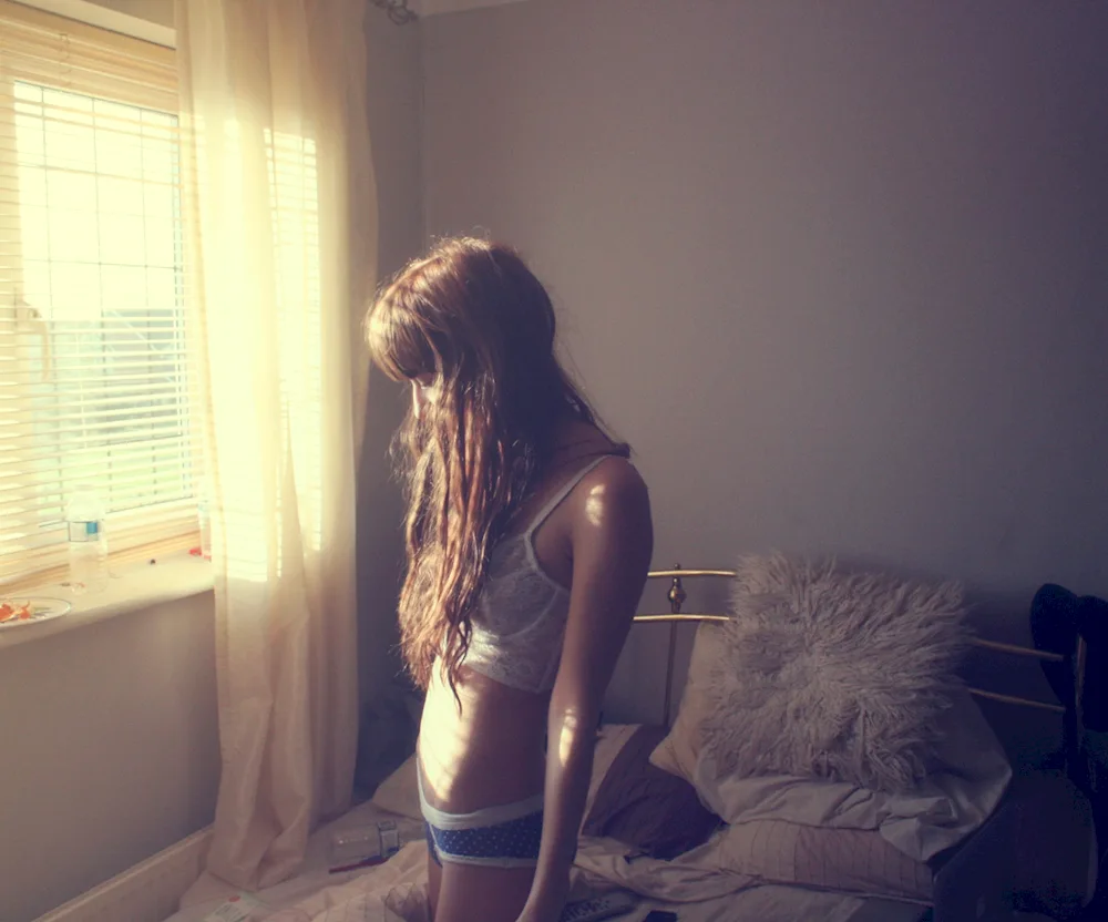 Girl in the morning photo