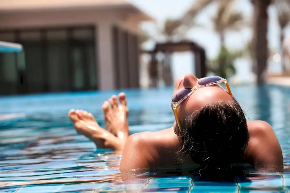 Girl in the pool