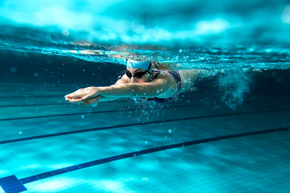 Girl in the pool