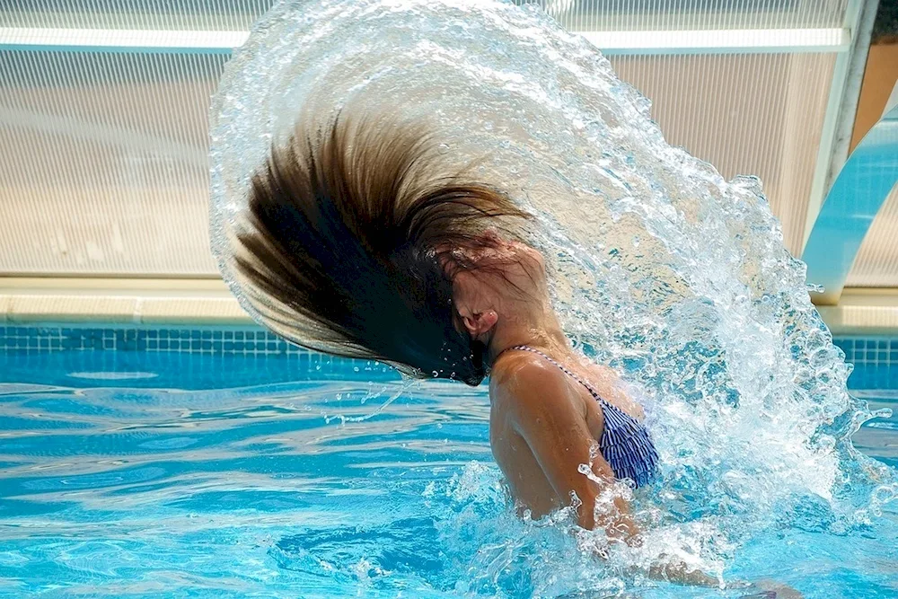 Girl in the pool