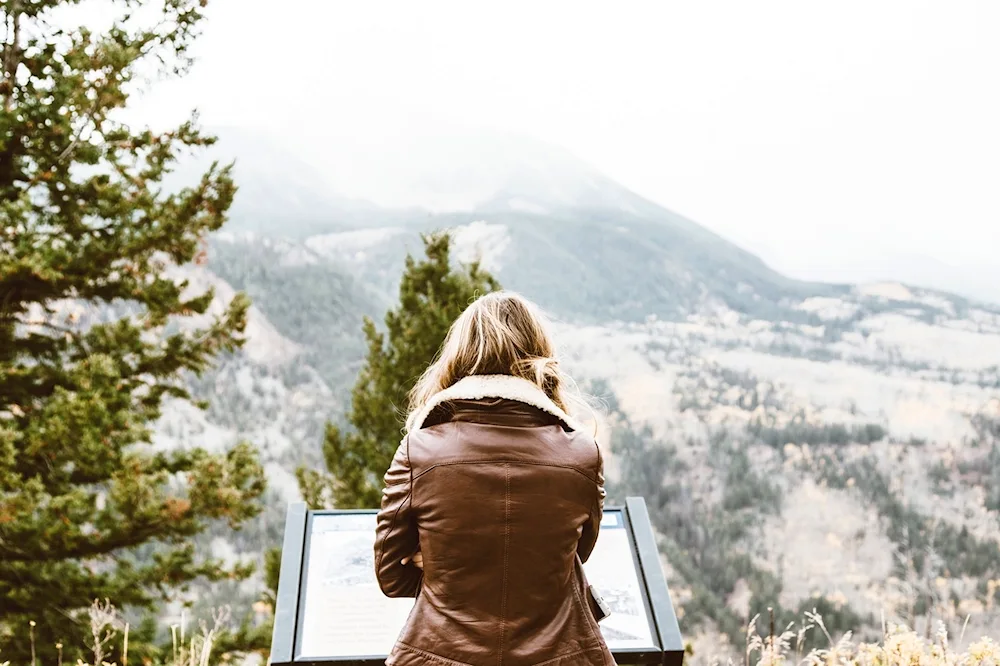 Girl in mountains