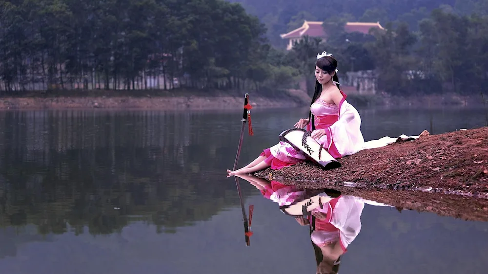 Girl in kimono