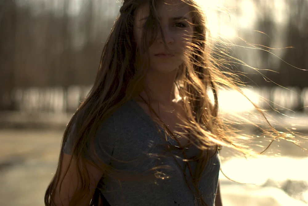 Girl in brown