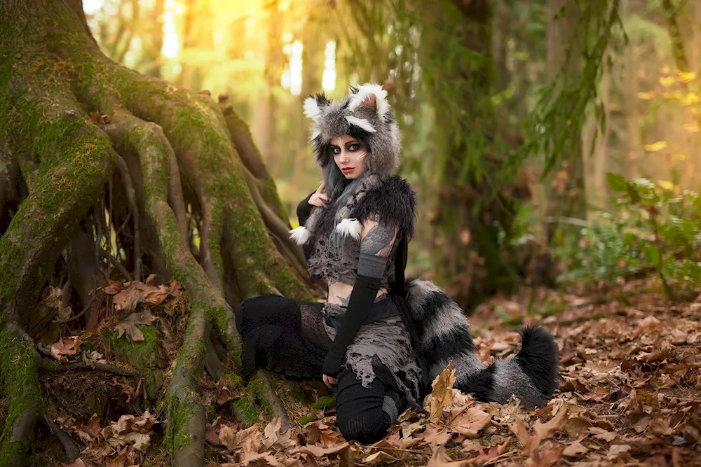 Girl in animal costume