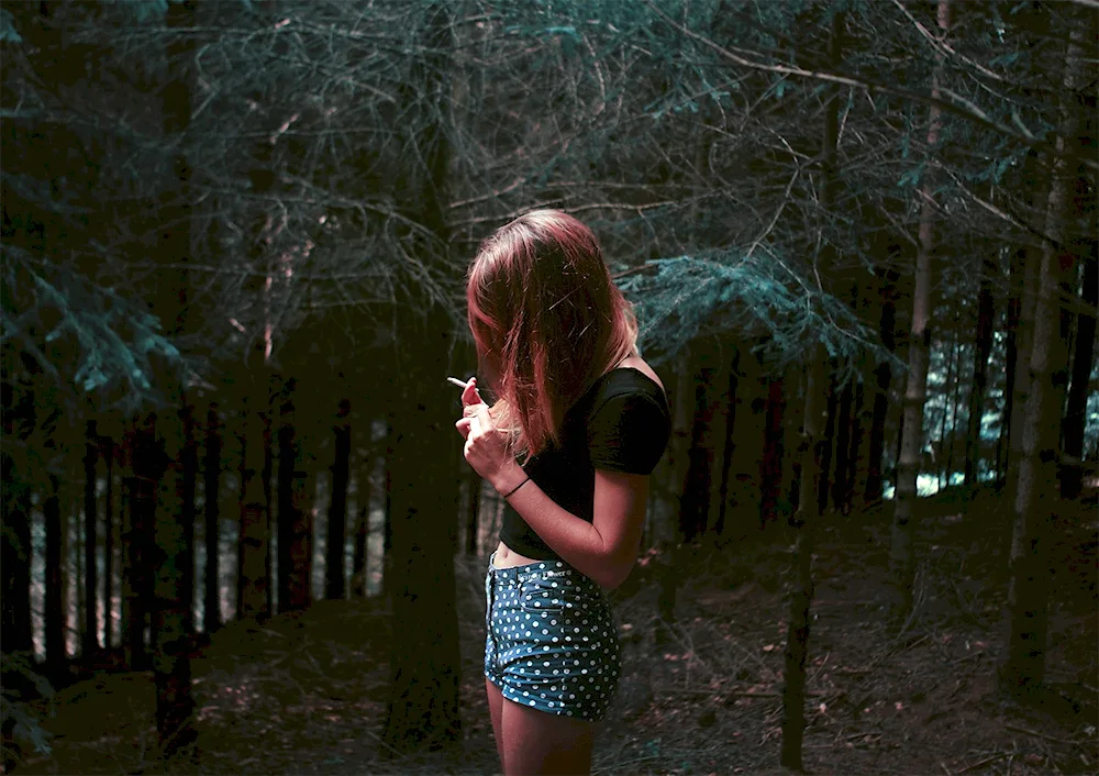 Girl in the forest