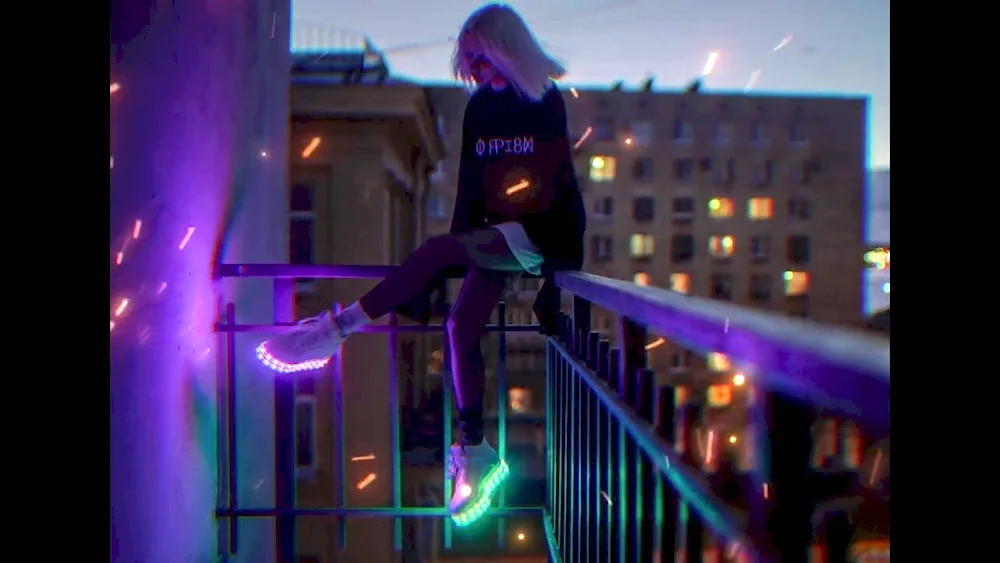 Girl in neon