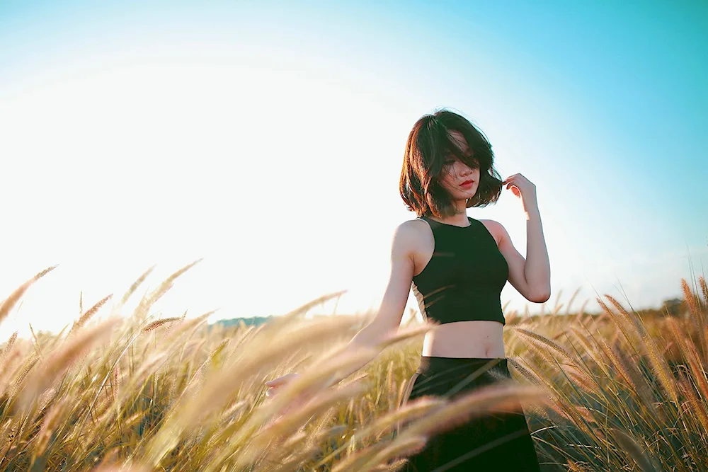 Girl in a field