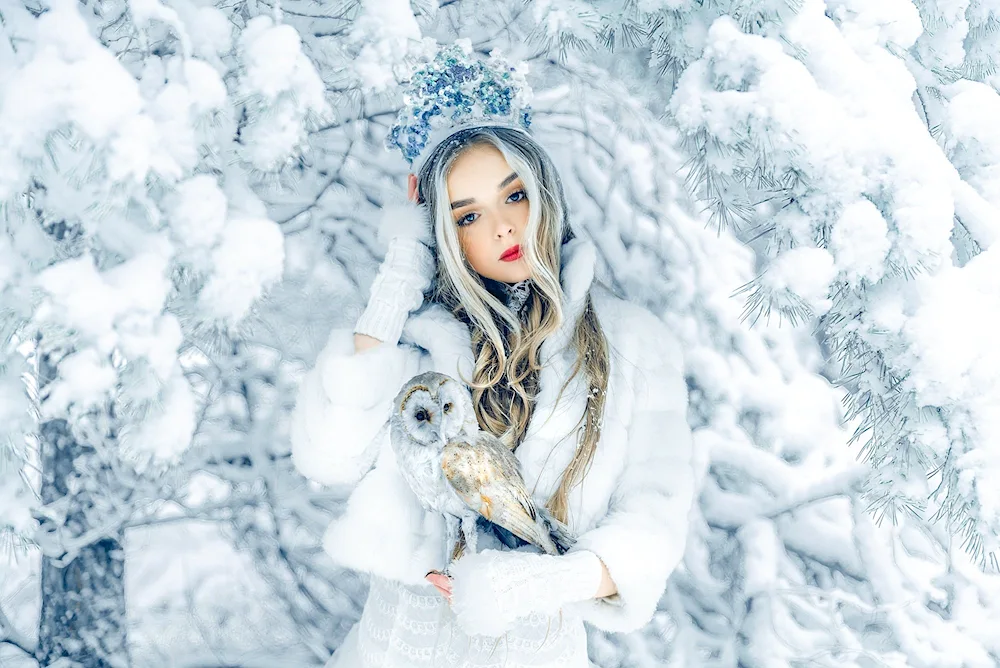 Girl in snow