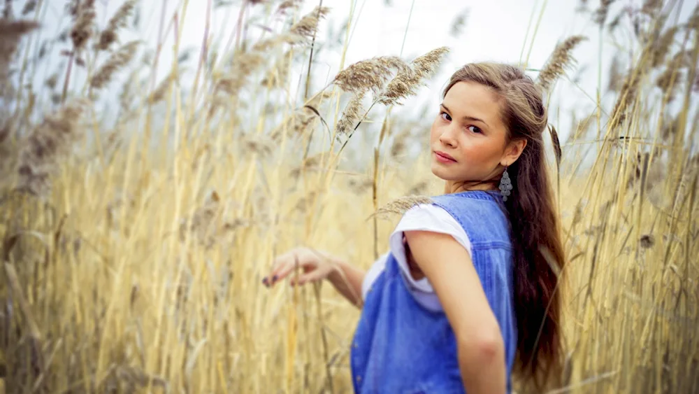 Girl in straw