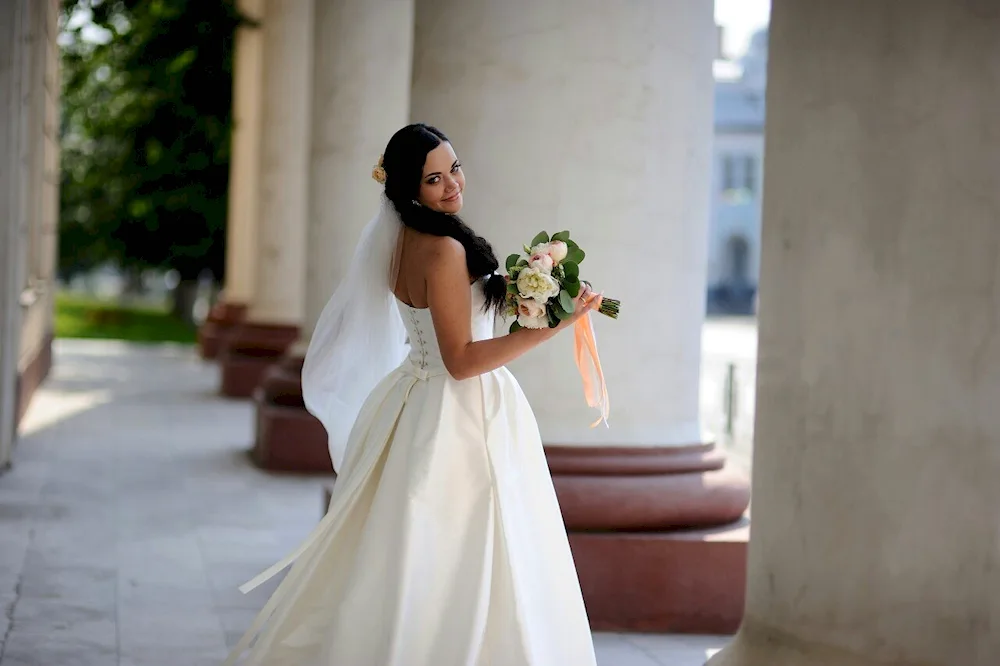 Girl in wedding dress