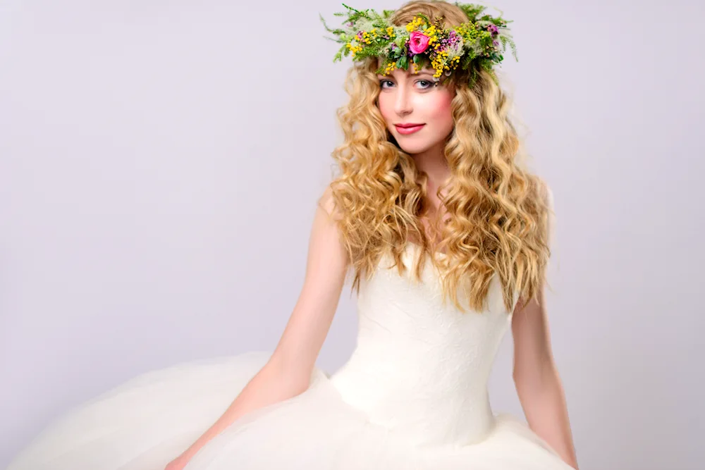 Wreath hairstyle for girl