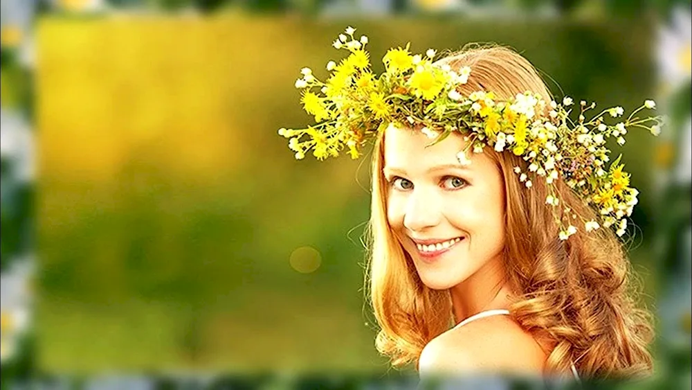 Woman with a wreath