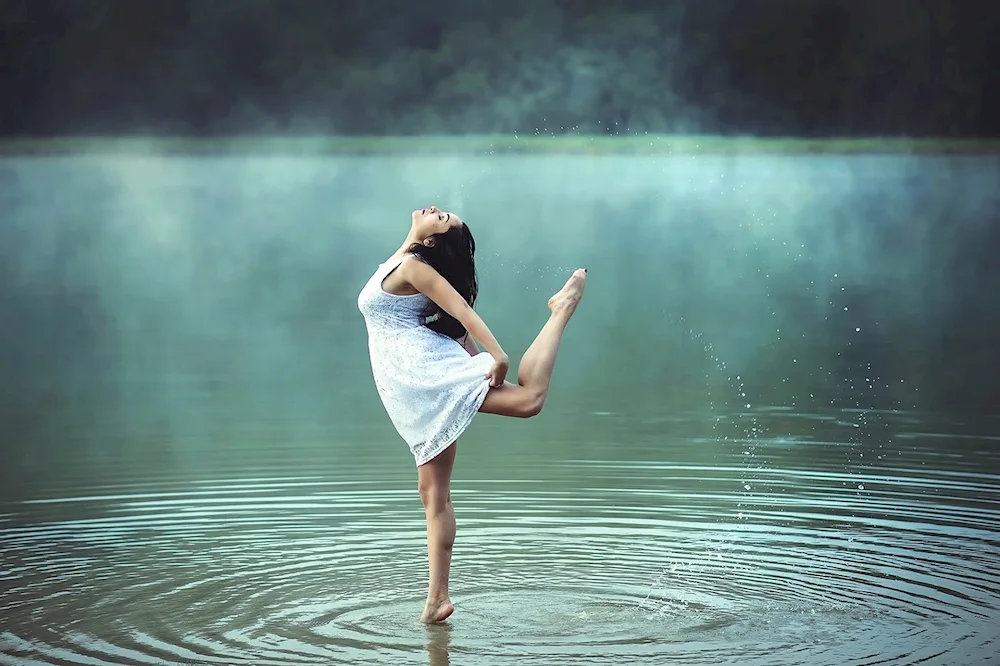 Girl on a bridge