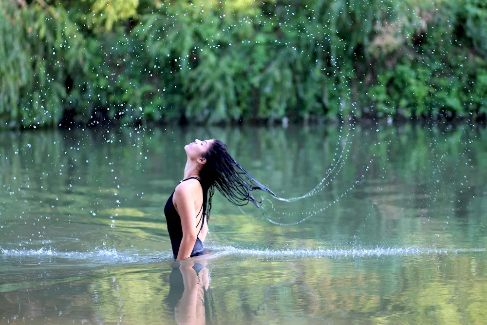 Girl on the lake