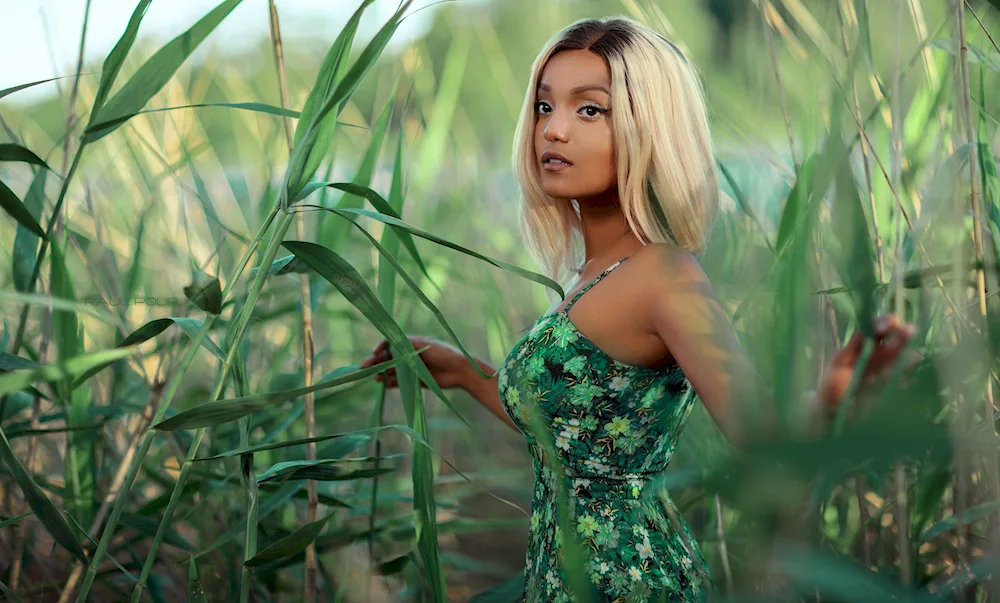 Girl in green