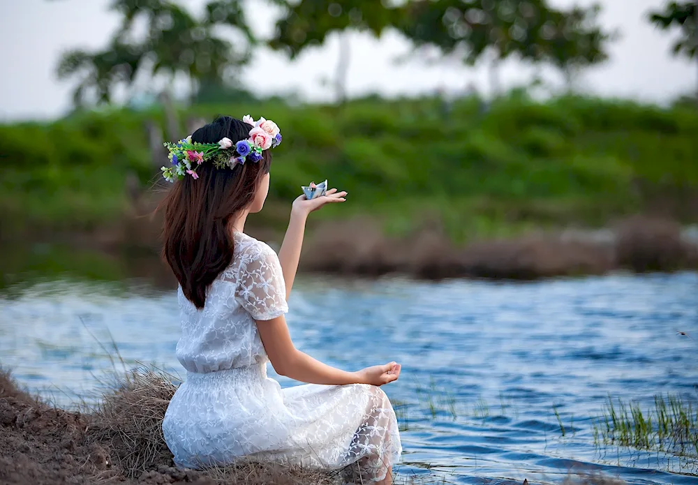 Girl by the river