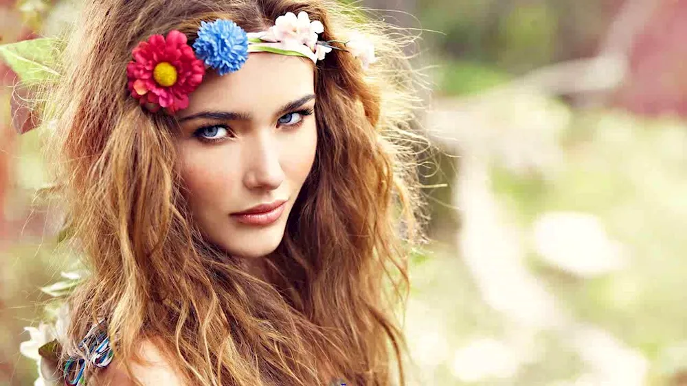 Russian beauty in wreath