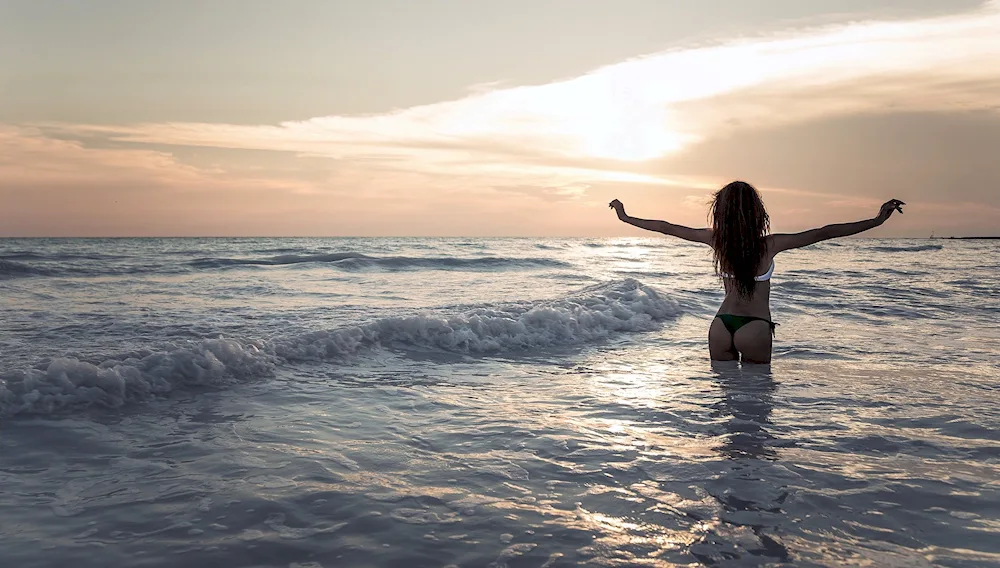 Girl at sea