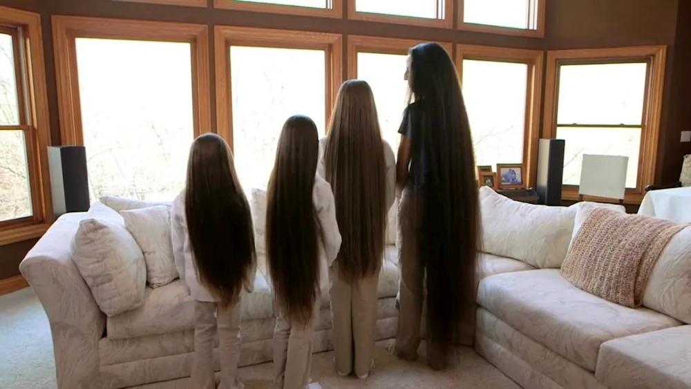 Girls with very long hair