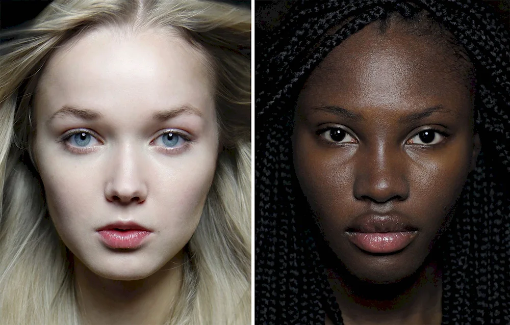 Girls with different skin colour