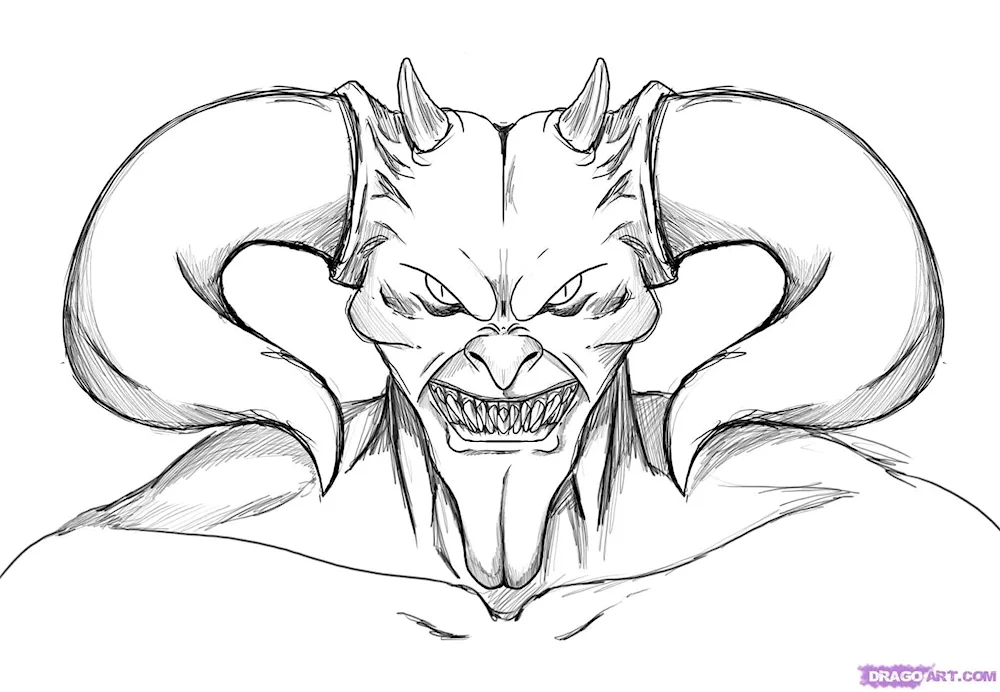 Devil pencil drawings