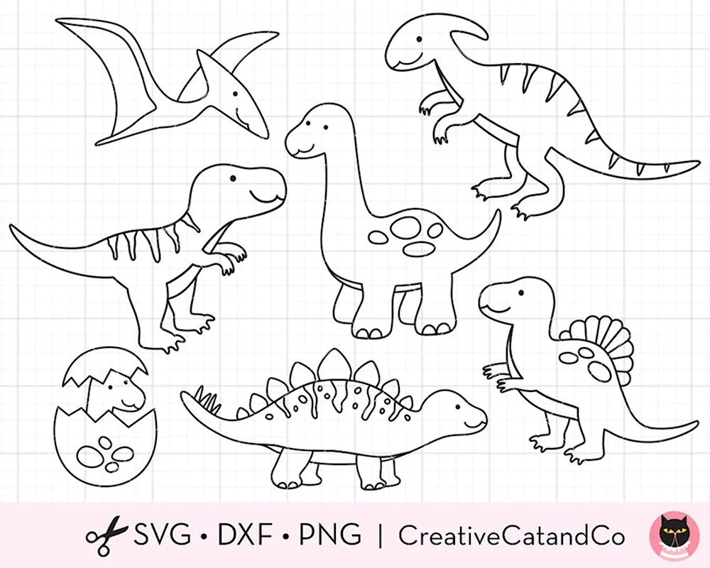 Dinosaur pencil drawing